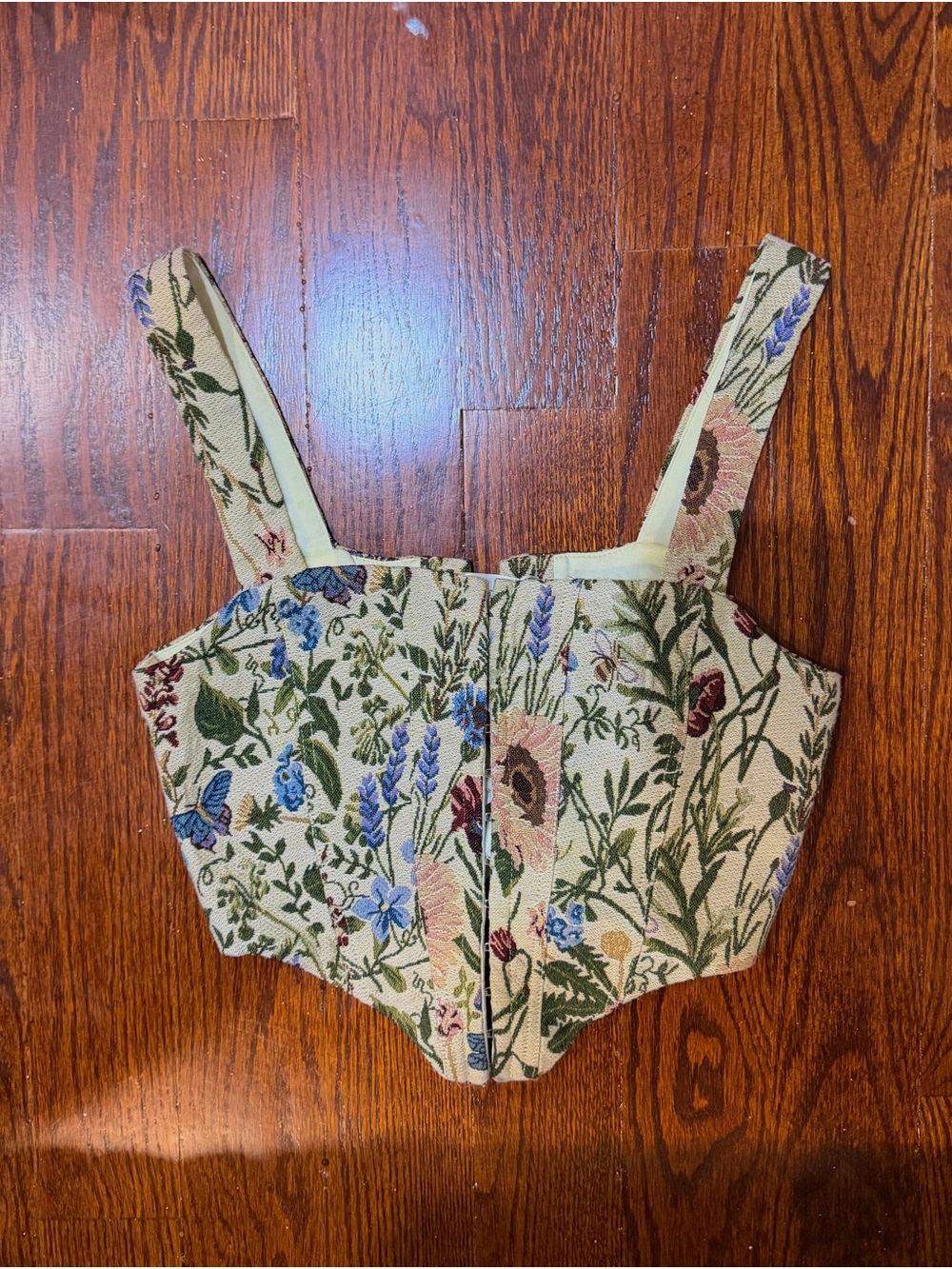 Tic Toc Clothing Vintage Floral Corset Top Size Small